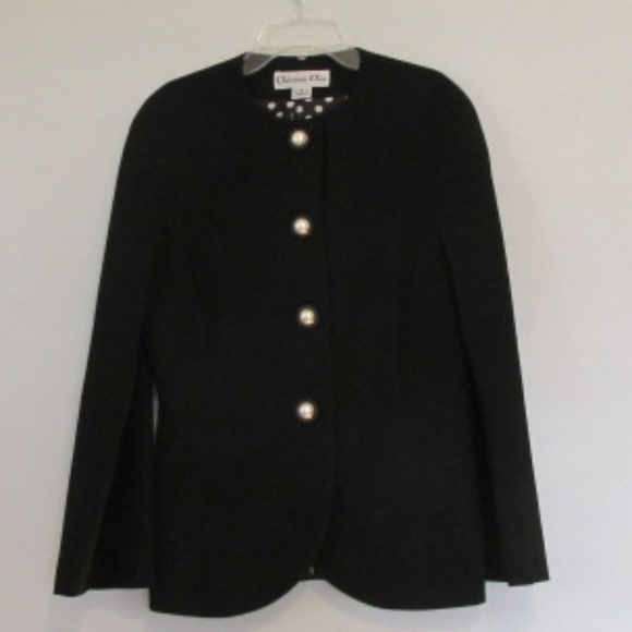 Christian Dior Vintage Black Tailored Jacket, Size 2 - Picture 7 of 7